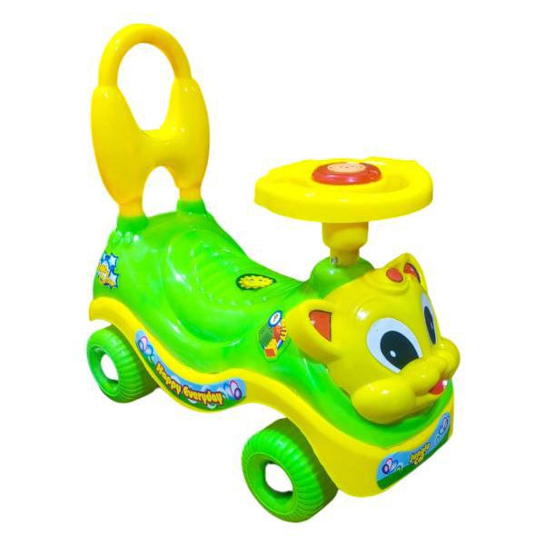 Baby Push Cat Car with Music & Lights in gree colour
