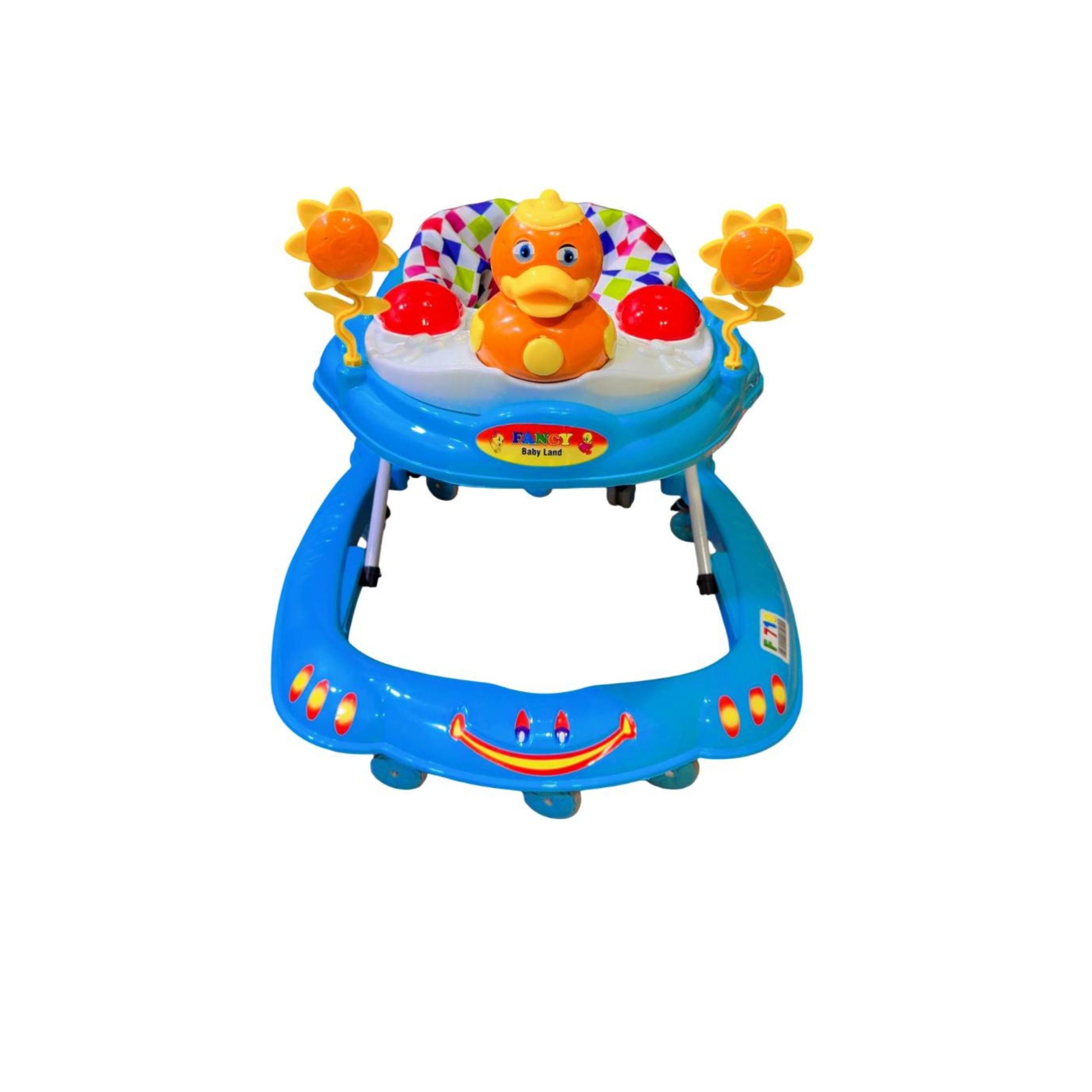 Baby Walker Duck Shape With Music & Toys in blue colour